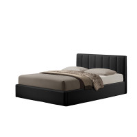 Baxton Studio CF8287-Queen-Black Templemore Contemporary Queen-Size Bed